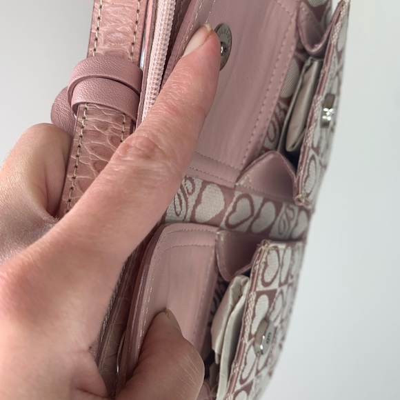 Brighton Pink Leather Hearts Print Small Purse - Picture 13 of 16